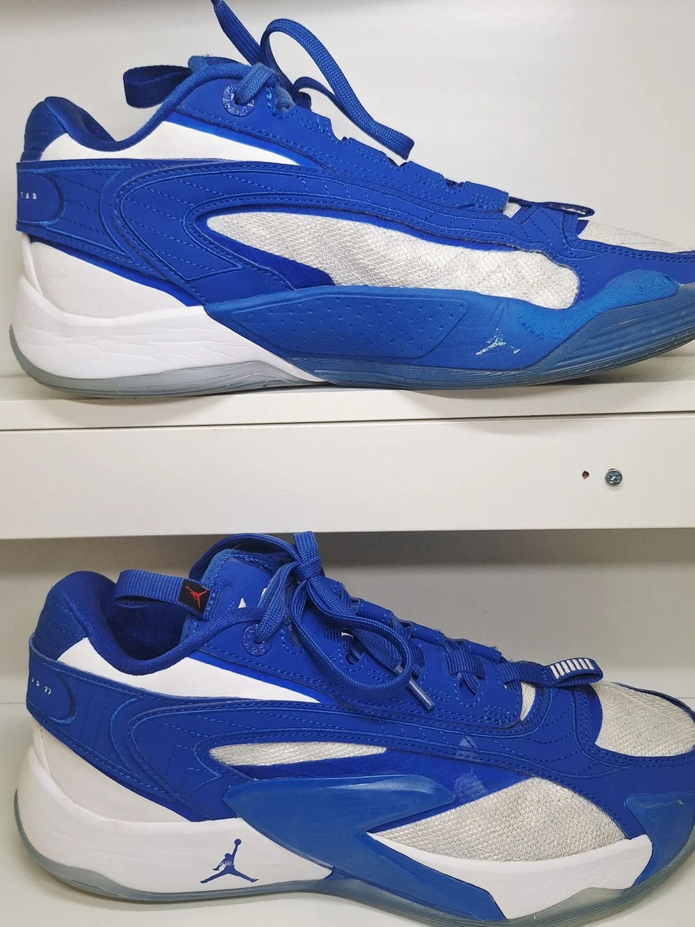 Jordan Blue and White Sneakers